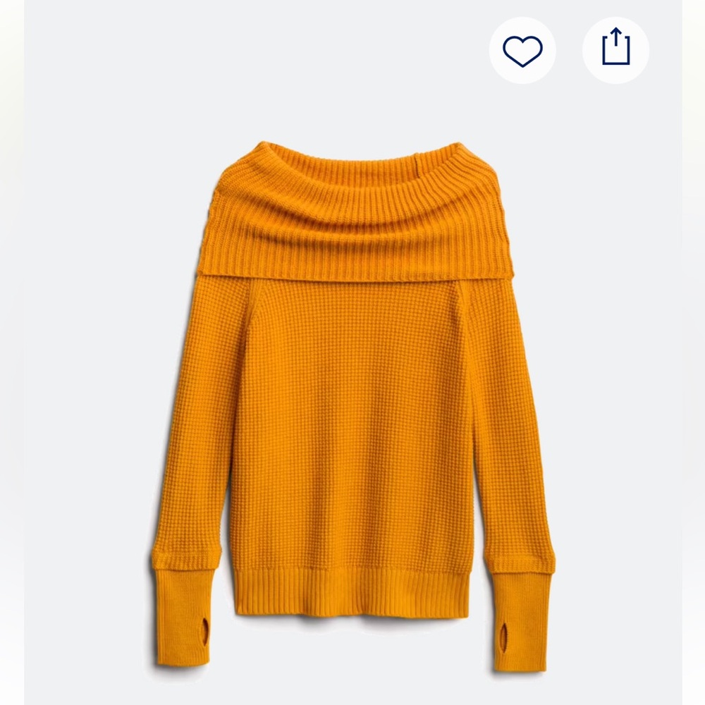 Market & Spruce Mustard Off-Shoulder Sweater